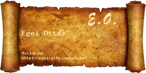 Egei Ottó névjegykártya